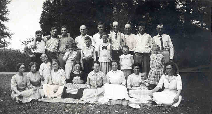 Colaw family Reunion - Kansas 1920's