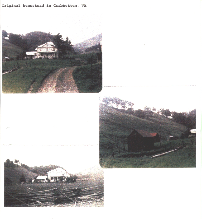 The original Colaw homestead in Crabbottom (Blue Grass)